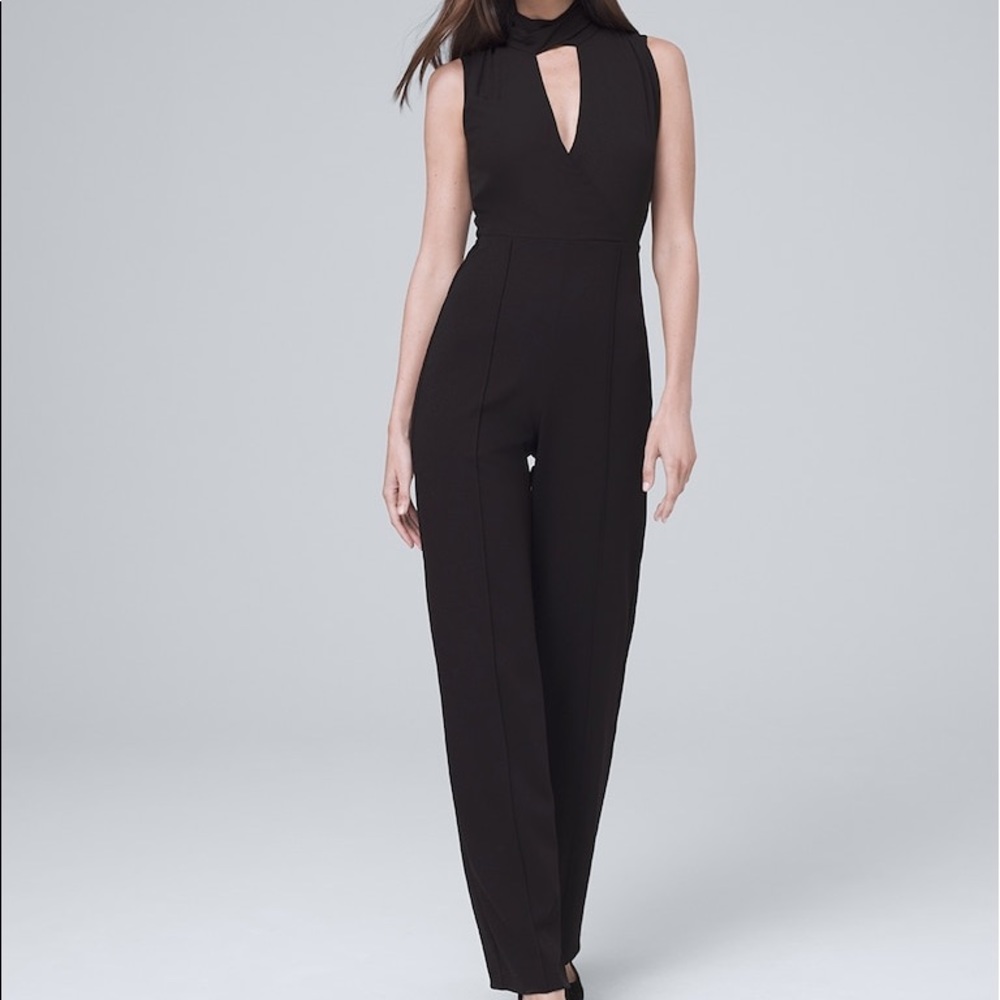 New White house black market TIE-DETAIL JUMPSUIT - Picture 3 of 6